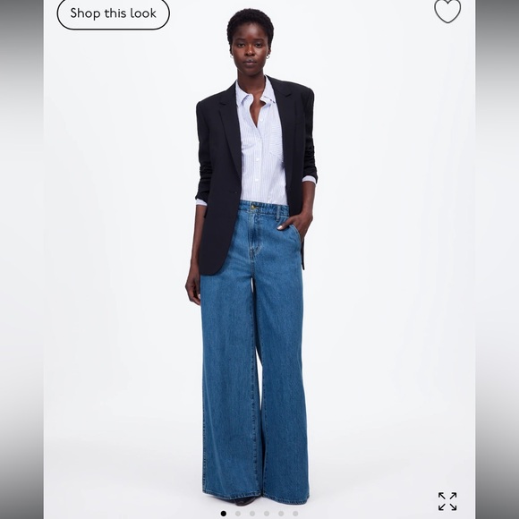 NWT Madewell Wide Sweep Denim Trousers - Picture 1 of 6